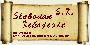 Slobodan Kikojević vizit kartica